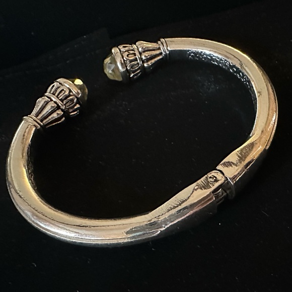 Yellow Topaz Wrap Bangle Diamonds - Picture 5 of 7